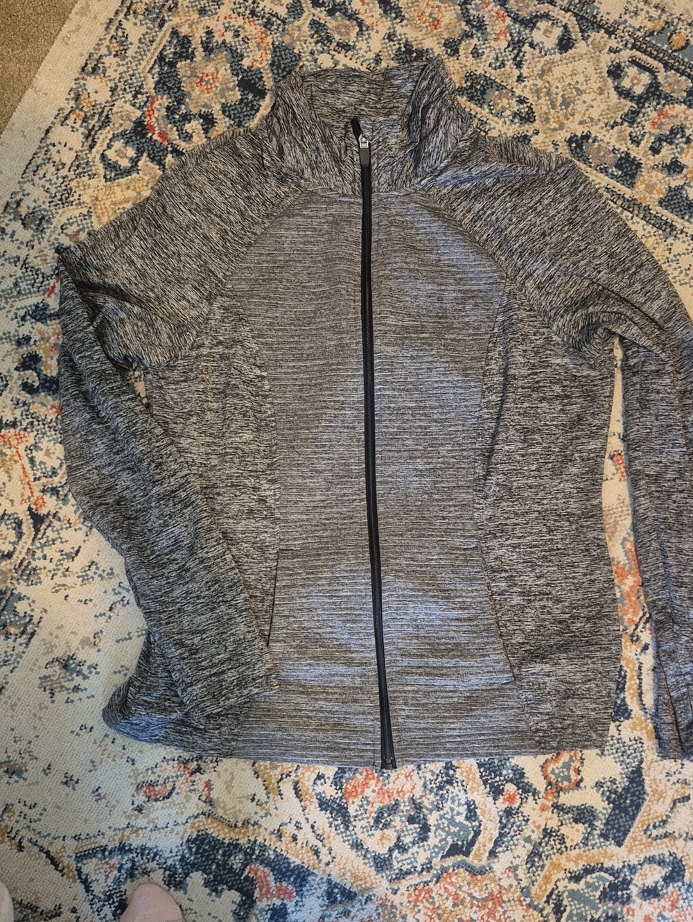 Avia Heathered Gray Full-Zip Utility Jacket